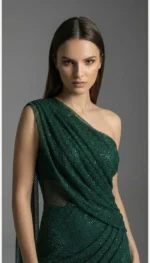 صورة 11 لـفستان سهرة بكتف واحد منسدل من LAVYA – موديل LV-016